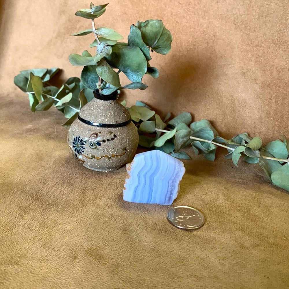 High Grade Blue Lace Agate Point Tower